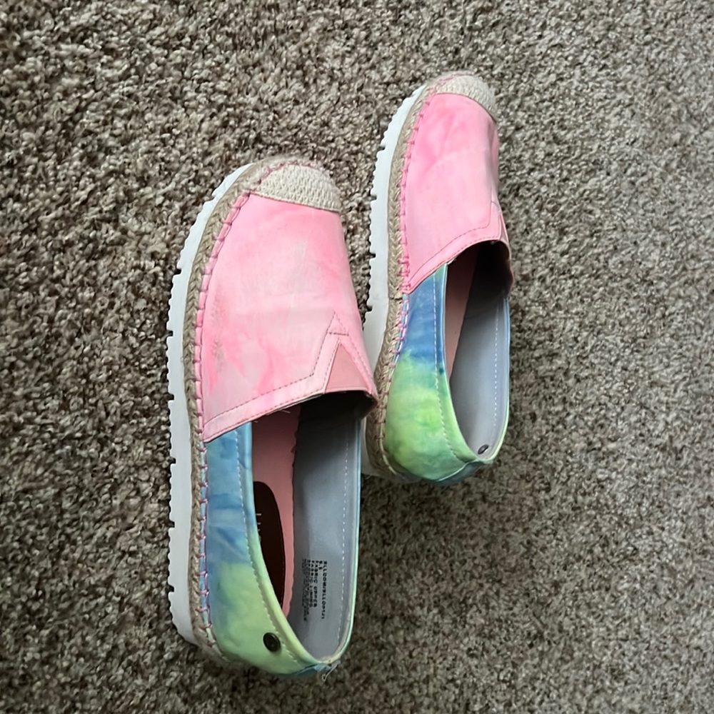 Espadrilles. Bright tie dye. Madden girl
